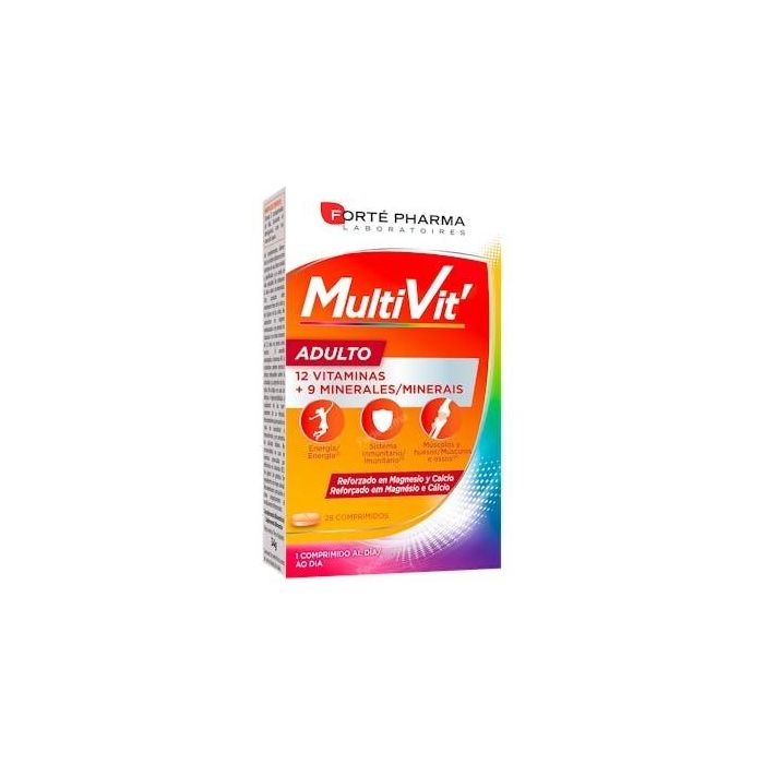 FORTE PHARMA Multivit Adulto 28 Comprimidos: Multivitamínico para Energía Diaria y Reducir la Fatiga