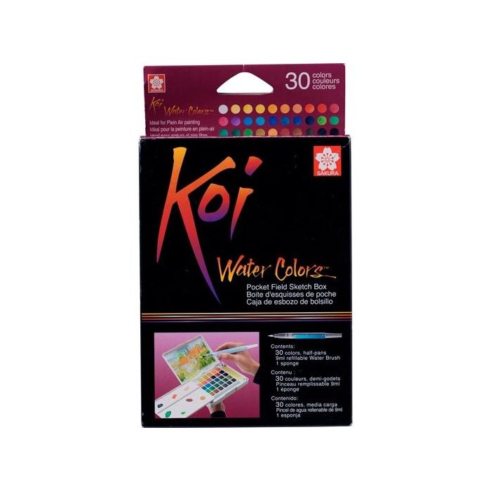 Talens sakura acuarelas koi water colors sketch box de 30 c/surtidos Talens sakura acuarelas koi water colors sketch box de 30 c/surtidos