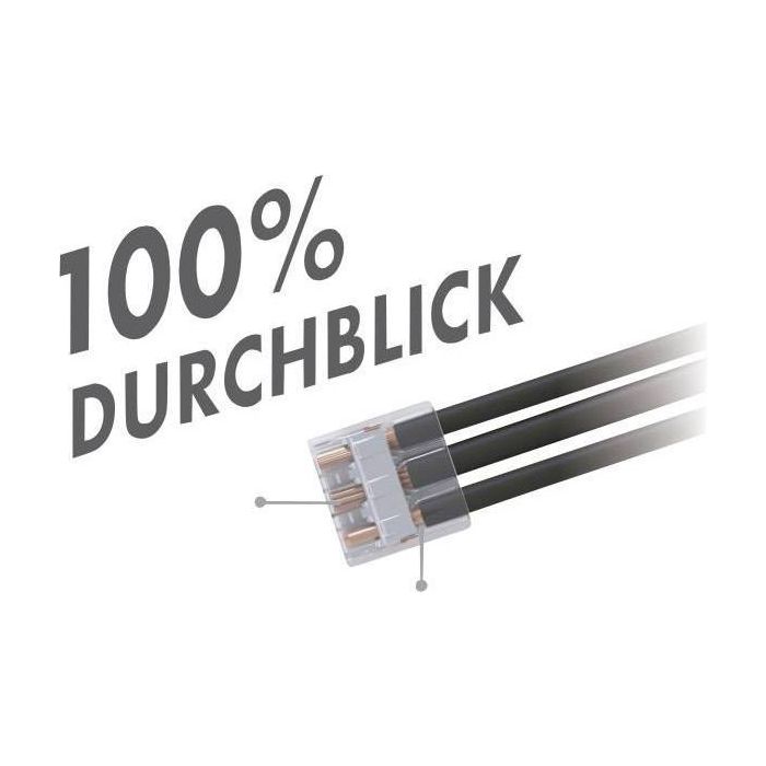 Wago Conector Rápido con Palanca 2 Vías, Máx 4 mm², 450V, 32A, Transparente 13.2 x 18.6 x 8.4 mm 10