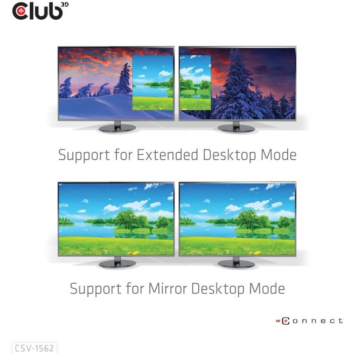 Club3D CSV-1562 Docking Station USB-C 4K 6xUSB 3.0, 2xDisplayPort, HDMI, LAN, Audio. Compatible con Windows y Mac. 4 Club3D CSV-1562 Docking Station USB-C 4K 6xUSB 3.0, 2xDisplayPort, HDMI, LAN, Audio. Compatible con Windows y Mac. 4