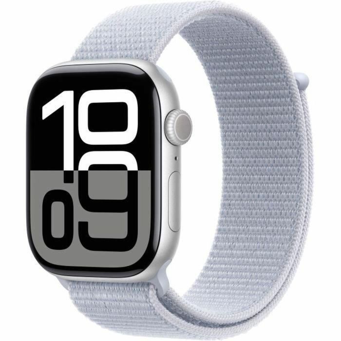 APPLE Watch Series 10 GPS 46mm Silver Aluminium Case con Blue Cloud Sport Loop - Smartwatch OLED 64GB