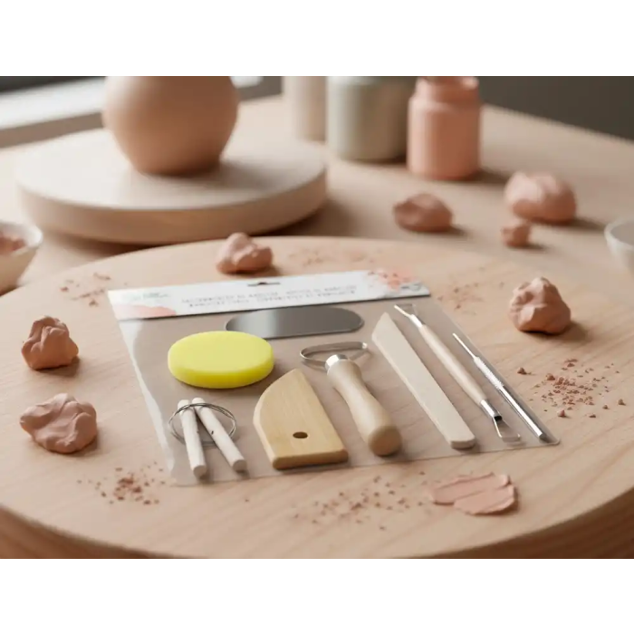 Liderpapel Pack 8 Herramientas Surtidas para Modelar, Certificado FSC 4