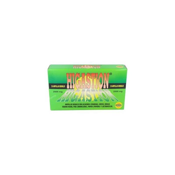 ROBIS Higastion 20 ampollas - Alcachofa, rábano negro e hinojo para función digestiva y mantenimiento hepático