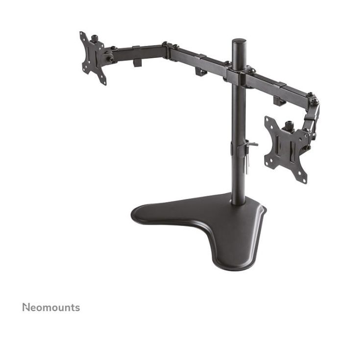Neomounts FPMA-D550DDBLACK Soporte de Escritorio para Doble Pantalla de hasta 32", Altura Ajustable, 8 kg por Pantalla, Negro