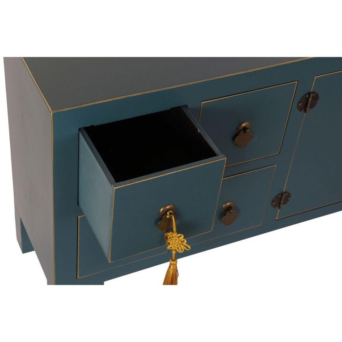 Mueble de TV DKD Home Decor Abeto Azul oscuro Madera MDF 130 x 24 x 51 cm 2 Mueble de TV DKD Home Decor Abeto Azul oscuro Madera MDF 130 x 24 x 51 cm 2