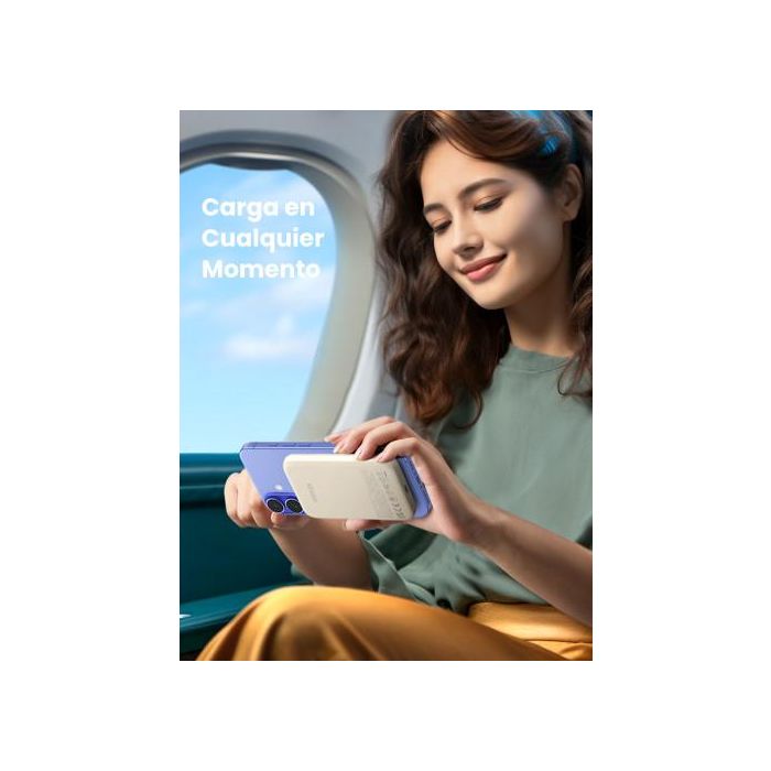 UGREEN 25207 Batería Externa 5000 mAh Cargador Inalámbrico Magnético PD15W USB-C Negro