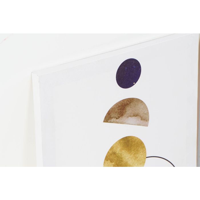 DKD Home Decor Cuadro Lienzo Abstracto Moderno Blanco, Naranja, Negro, Dorado - Set 4 Unidades 40cm Alto x 30cm Ancho x 1.8cm Profundo 1