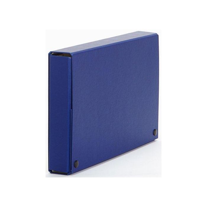 Pardo Carpeta de proyectos extra, cartón forrado compacto 1.9mm, tamaño folio, lomo 90 mm, azul, con cierre de broches