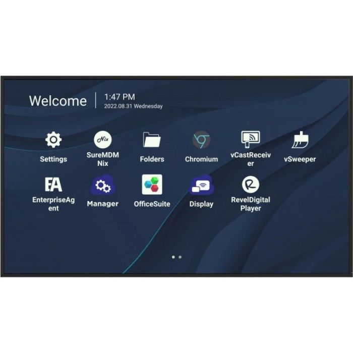 Viewsonic CDE7530 Pantalla Profesional 75" 4K UHD 3840x2160 Tasa Refresco 8ms HDMI USB-C Wi-Fi Ethernet HDR 500 nits