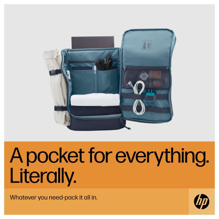 HP Mochila para portátil de 25 litros, 15.6 pulgadas, Gris Hierro HP Mochila para portátil de 25 litros, 15.6 pulgadas, Gris Hierro