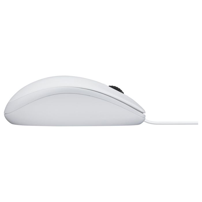 Logitech Ratón Óptico B100 USB Tipo A, Blanco