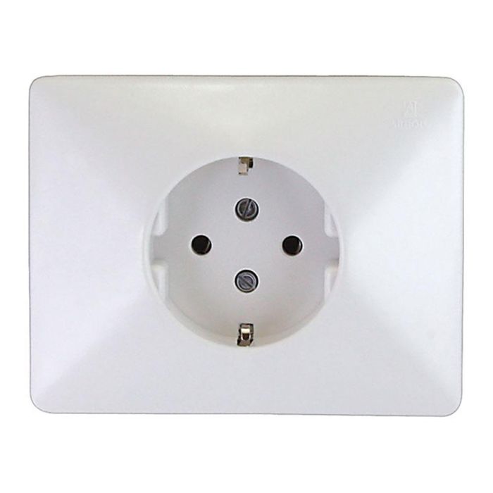 Base enchufe 2p+tt schuko 25a 380 v~ blanco Base enchufe 2p+tt schuko 25a 380 v~ blanco