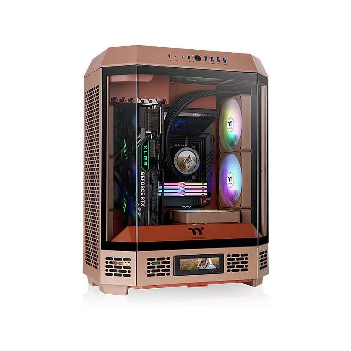 Thermaltake The Tower 600 TG Gravel Sand Caja de PC Midi Tower ATX Micro-ATX Mini-ITX SPCC Vidrio Templado para Juego Color Arena 1