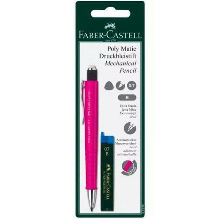 Portaminas Faber-Castell Grip Matic Rosa 0,7 mm (5 Unidades) 1