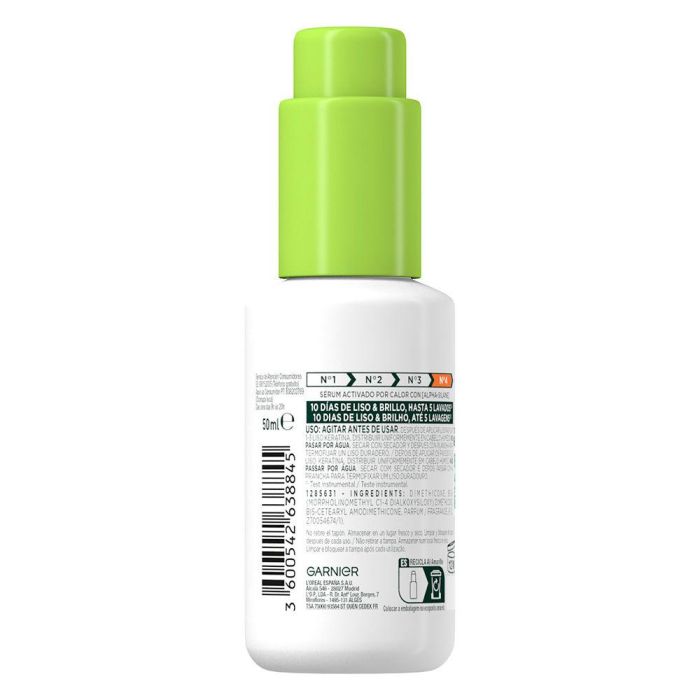 Garnier Fructis Nº4 Sérum Antiencrespamiento Liso & Listo Activado por Calor 50 ml