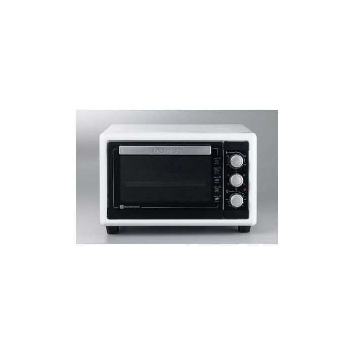 Brandt FC160MW Mini Horno de Sobremesa 16L, Convección Natural, Multifunción, Ventilador, Parrilla y Cavidad Antiadherente