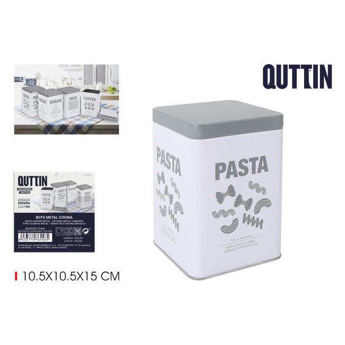 Bote de metal para pasta Quttin 10.5x15 cm (12 Unidades) Bote de metal para pasta Quttin 10.5x15 cm (12 Unidades)