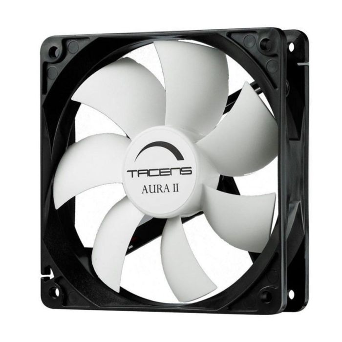Tacens Aura II Ventilador de Caja 80 mm, Ultrasilencioso 10 dB, 1500 RPM, 25 CFM, Rodamiento Fluxus II, Antipolvo, Antivibraciones, Negro/Blanco Tacens Aura II Ventilador de Caja 80 mm, Ultrasilencioso 10 dB, 1500 RPM, 25 CFM, Rodamiento Fluxus II, Antipolvo, Antivibraciones, Negro/Blanco