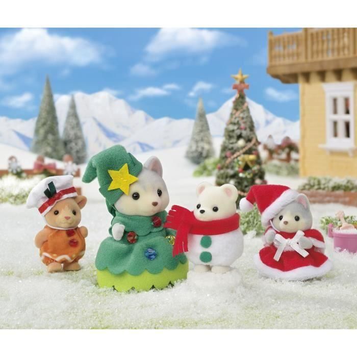 Muñeca - SYLVANIAN FAMILIES - La caja navideña - 4 figuras articuladas 4 Muñeca - SYLVANIAN FAMILIES - La caja navideña - 4 figuras articuladas 4