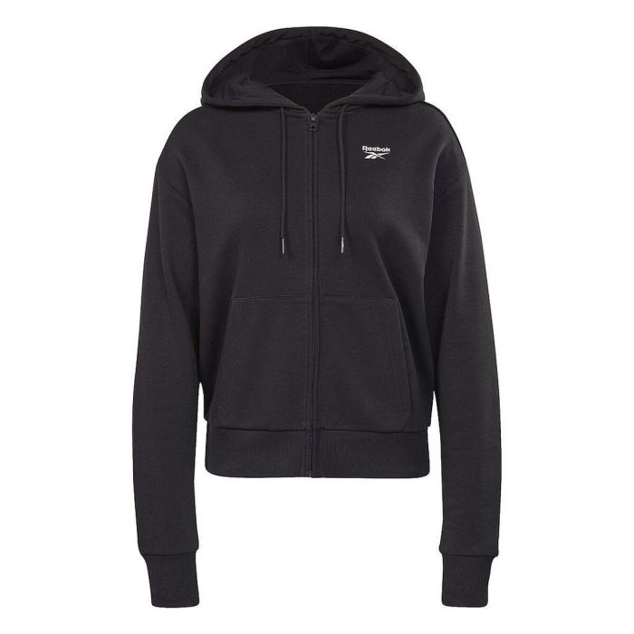 Sudadera con Capucha y Cremallera Mujer Reebok RI SL FRENCH TERRY H54754 Negro 0 Sudadera con Capucha y Cremallera Mujer Reebok RI SL FRENCH TERRY H54754 Negro 0