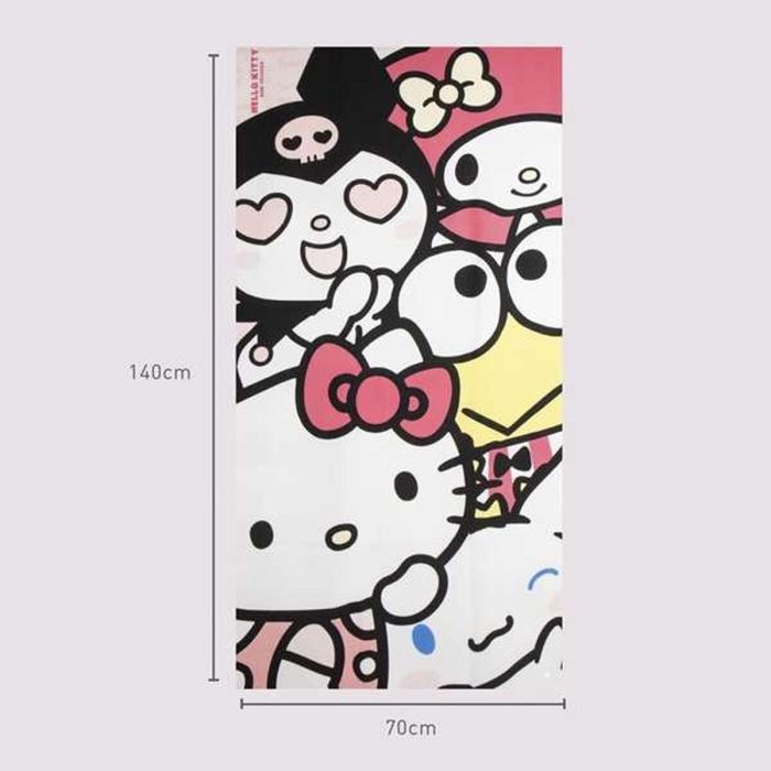 CERDÁ Toalla Hello Kitty and Friends Microfibra 70x140cm 100% Poliéster