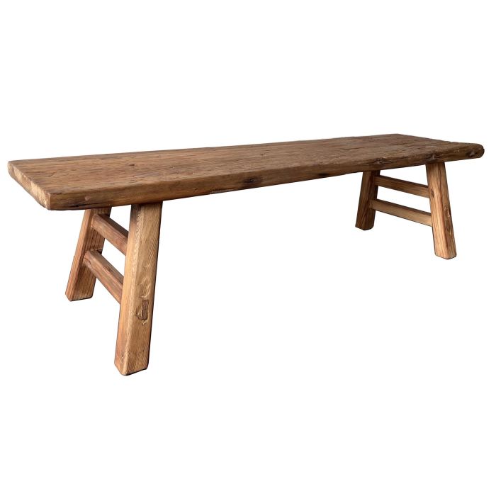 DKD Home Decor Mesa Centro Unique / antique Natural Olmo Macizo 41 x 42.5 x 167 cm 1