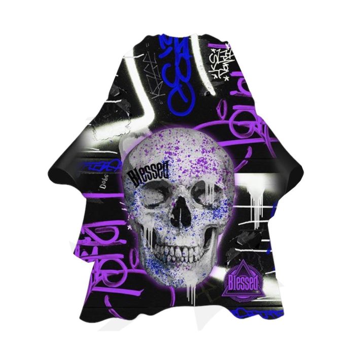 Eurostil Purple skull capa con cuello de neopreno