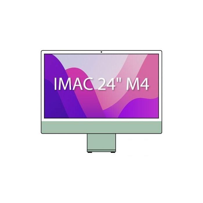 Apple MWUE3Y/A iMac 24" Retina 4.5K Todo en Uno M4 8-Core CPU 16GB RAM 256GB SSD 8-Core GPU Verde. Apple Intelligence.