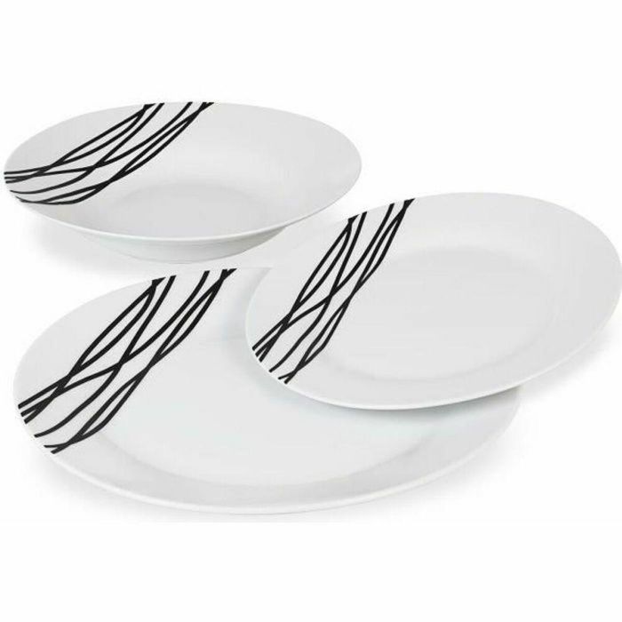 Servicio de porcelana ETNICA de 18 piezas - Blanco Servicio de porcelana ETNICA de 18 piezas - Blanco
