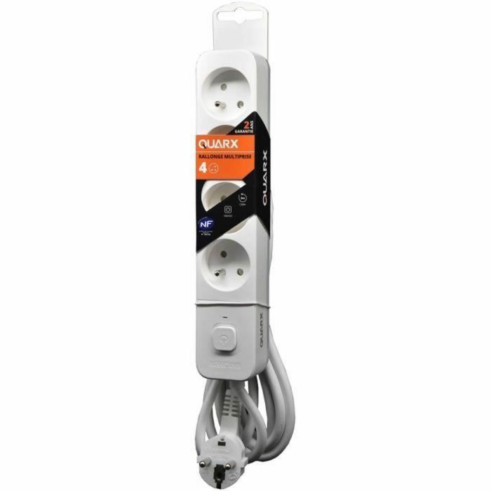Quarx QUA4004282463054 Regleta de 4 tomas con 3 puertos USB y cable de 1,5m Quarx QUA4004282463054 Regleta de 4 tomas con 3 puertos USB y cable de 1,5m