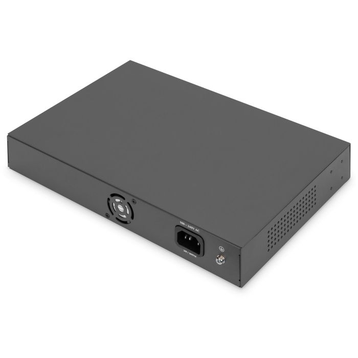 DIGITUS Switch 16-Port 10/100 32W PoE schwarz 1