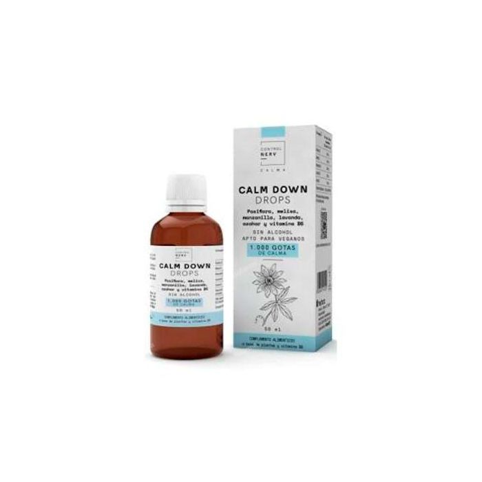 Controlnerv Calm Down Drops 50 ml - Gotas relaja sistema nervioso con pasiflora, melisa, manzanilla y vitamina B6