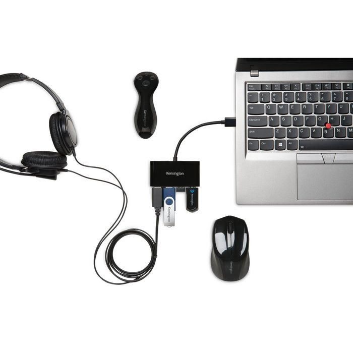 Hub USB Kensington K39121EU Negro 2 Hub USB Kensington K39121EU Negro 2