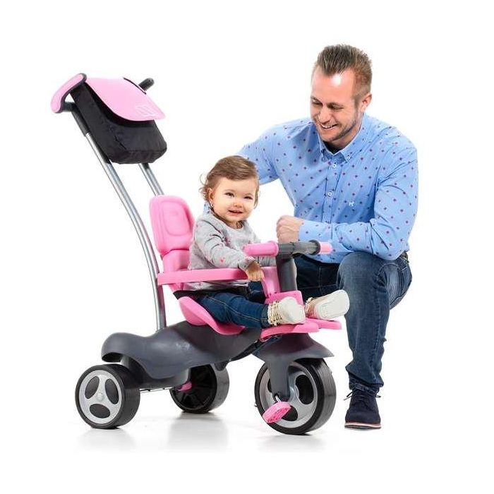 Molto Urban Trike Triciclo Rosa con Palo, Cinturón, Bolsa y Rueda de Goma 98 cm 15