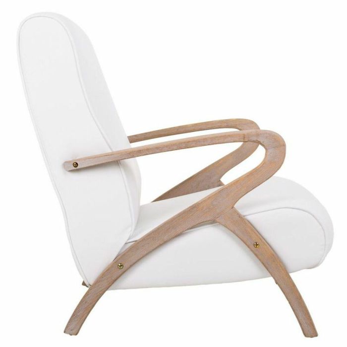 Sillón Alexandra House Living Blanco 55 x 85 x 57 cm Tapizado Polipiel 6 Sillón Alexandra House Living Blanco 55 x 85 x 57 cm Tapizado Polipiel 6
