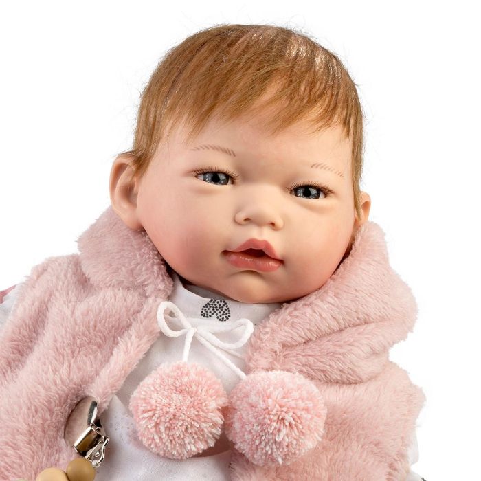 Muñecas Guca 10297 Muñeca Reborn Naiara con Pelo Natural 46 cm Cuerpo de Tela y Extremidades de Vinilo +3 años 3