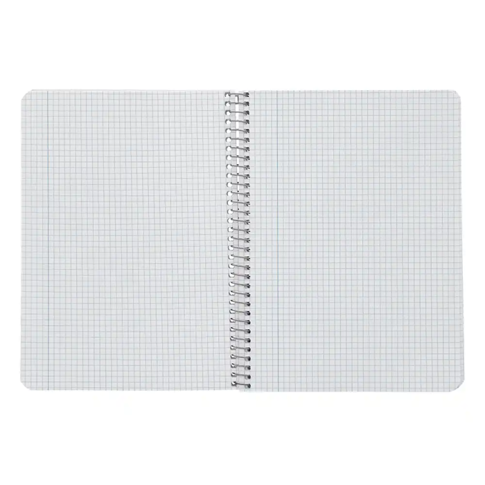 Liderpapel Cuaderno espiral A5, tapa dura, 80 hojas, 90gr, cuadro 4mm con margen, color negro 6