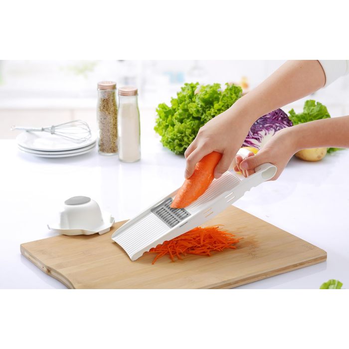 Quttin Mandolina de Cocina con 5 Funciones, 27.8 cm Largo, 11.5 cm Ancho, 3 cm Alto (12 Unidades) 1