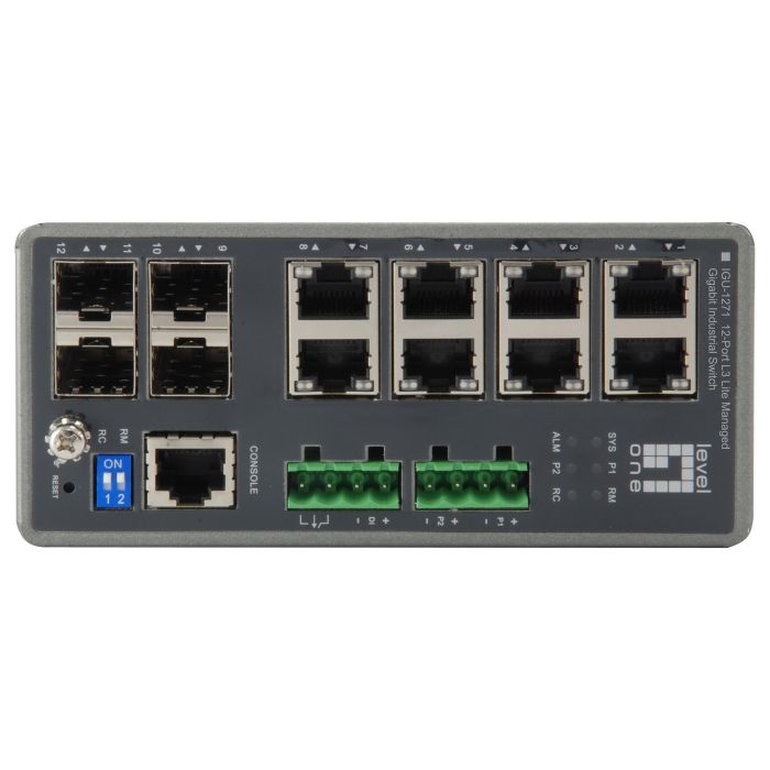 Level One Switch IGU-1271 8 Puertos Gigabit Ethernet PoE y 4 Puertos SFP Gestionado L3 1 Level One Switch IGU-1271 8 Puertos Gigabit Ethernet PoE y 4 Puertos SFP Gestionado L3 1
