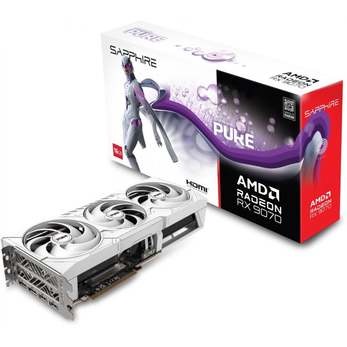 Sapphire RX 9070 16GB GDDR6 Pure Radeon OC Tarjeta Gráfica Gaming 3 Ventiladores Blanca 6 Sapphire RX 9070 16GB GDDR6 Pure Radeon OC Tarjeta Gráfica Gaming 3 Ventiladores Blanca 6