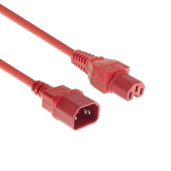 MicroConnect PE1415R18 Cable Alimentación Rojo de Alta Calidad 1.8m C14 Hembra a C15 Macho para Servidores y PDUs MicroConnect PE1415R18 Cable Alimentación Rojo de Alta Calidad 1.8m C14 Hembra a C15 Macho para Servidores y PDUs