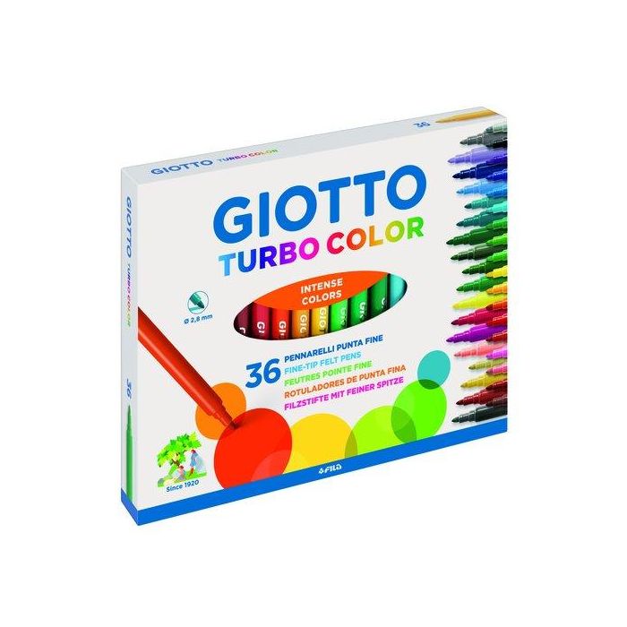Giotto Rotuladores Turbo Color Surtidos Estuche 36 Unidades