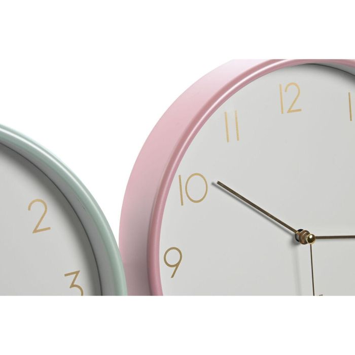 Reloj de Pared Home ESPRIT Coral Menta Lila PVC 25,5 x 4,3 x 25,5 cm (3 Unidades) 2 Reloj de Pared Home ESPRIT Coral Menta Lila PVC 25,5 x 4,3 x 25,5 cm (3 Unidades) 2