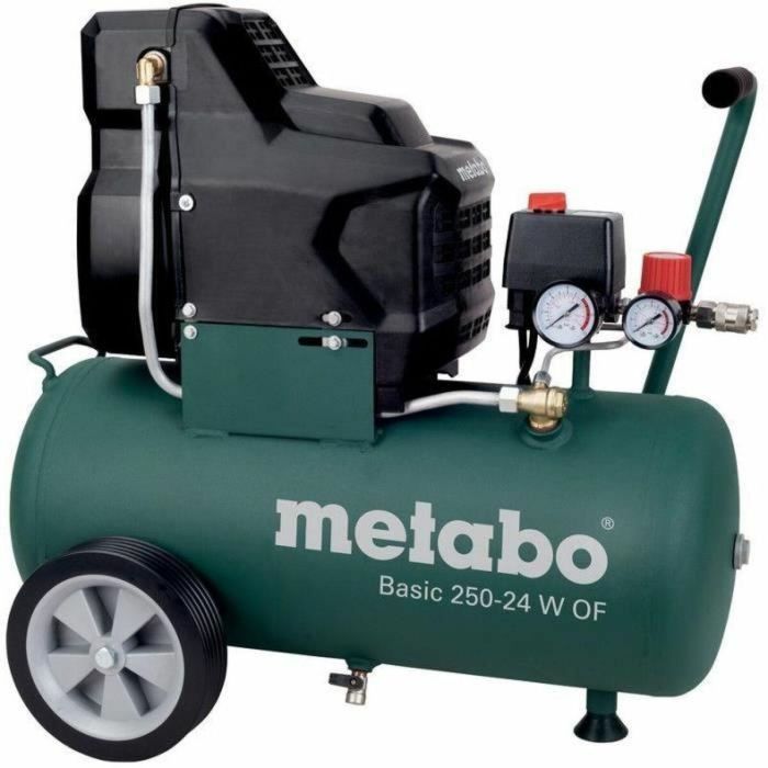 Metabo Basic 250-24 W OF Compresor con acoplamiento rápido universal y mango engomado