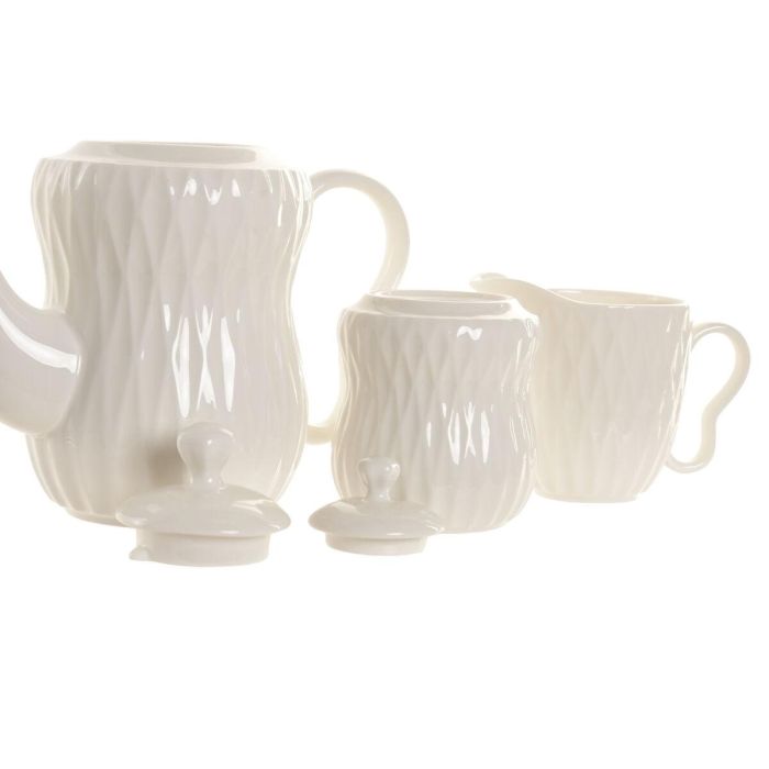 DKD Home Decor Tetera Colección Pengjia 25 Blanco Marron Oscuro Porcelana Bambu 25 x 18 x 28 cm Set de 4 2 DKD Home Decor Tetera Colección Pengjia 25 Blanco Marron Oscuro Porcelana Bambu 25 x 18 x 28 cm Set de 4 2