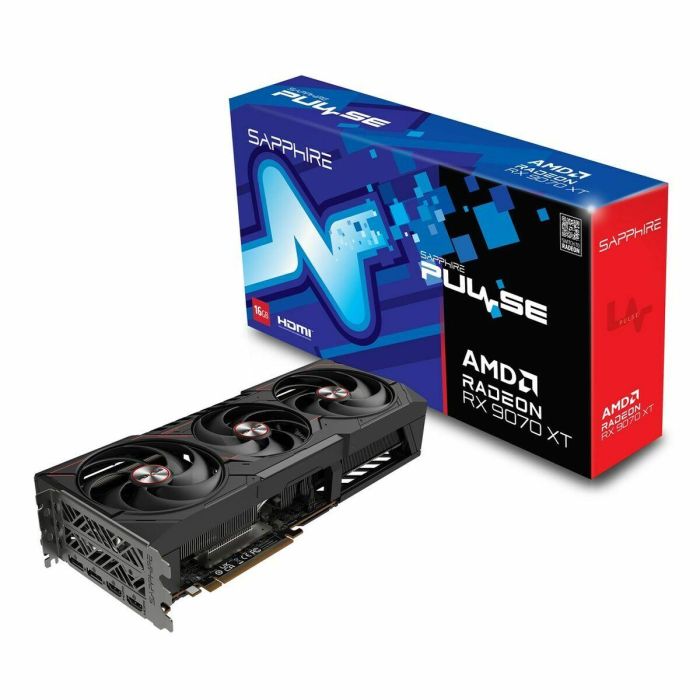 Sapphire RX 9070 XT Radeon Pulse GDDR6 16GB, PCI Express 5.0, 3 Ventiladores Tri-X, HDMI 2.1a / DisplayPort 2.1a 3 Sapphire RX 9070 XT Radeon Pulse GDDR6 16GB, PCI Express 5.0, 3 Ventiladores Tri-X, HDMI 2.1a / DisplayPort 2.1a 3