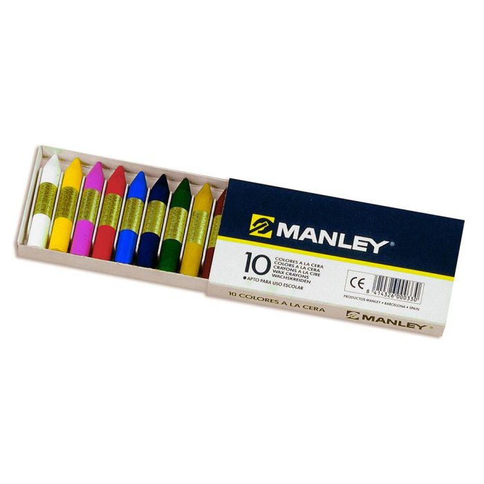 Manley Ceras 60 mm Colores Surtidos Estuche 10 Ud 4