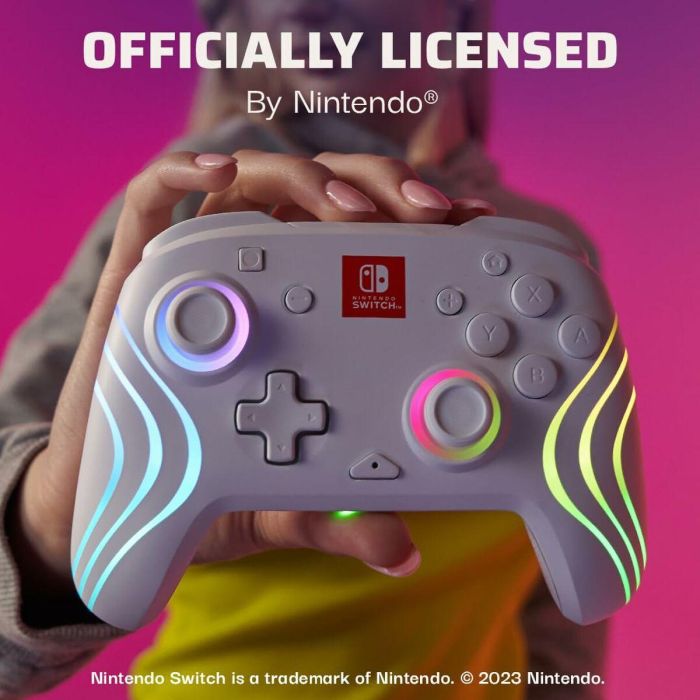 PDP 1699738979179 Gamepad Afterglow Wave con Iluminación RGB y Batería de 2100 mAh para Nintendo Switch 18 PDP 1699738979179 Gamepad Afterglow Wave con Iluminación RGB y Batería de 2100 mAh para Nintendo Switch 18