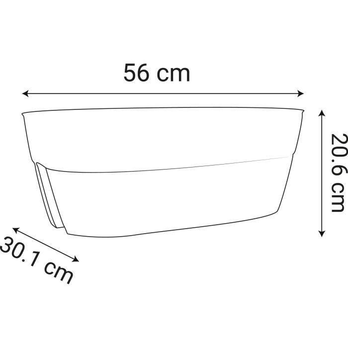 Jardinera Cavaliere Osaka 19,5 L - EDA - para balcones y barandillas - Gris antracita 3