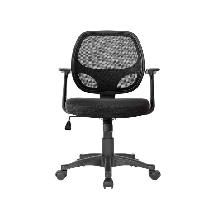 Q-connect Silla Giratoria Respaldo Medio Regulable Altura 870+120mm Profundidad 590mm Color Negro 1